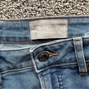 Everlane curvy high rise skinny light blue jeans